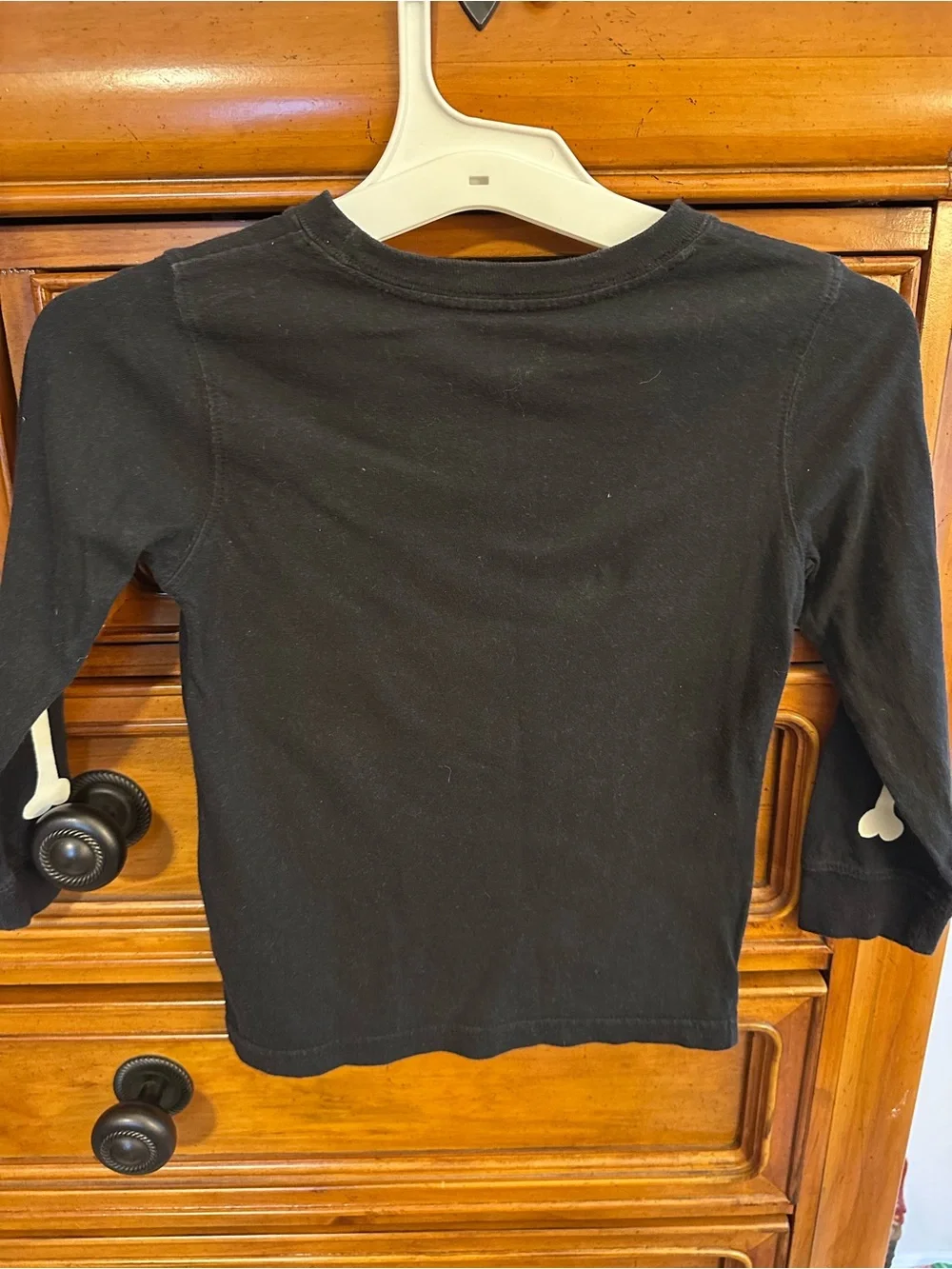 Carter's Black Long-Sleeve Skeleton Tee